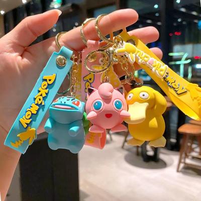 China Custom 2d charm 3d monster pocket key chain kawaii toy hand strap cartoon lovable cute bag car for sale