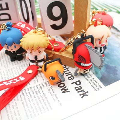 China Cute Chainsaw Man 3D Chainsaw Man Animation Character Head Chain Cute Pendant for sale