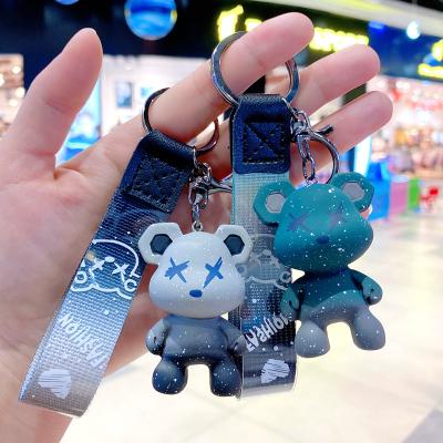 China Cute Animal Design Bear Key Chain Boy Girl Pendant Color Changing Animal Gift for sale