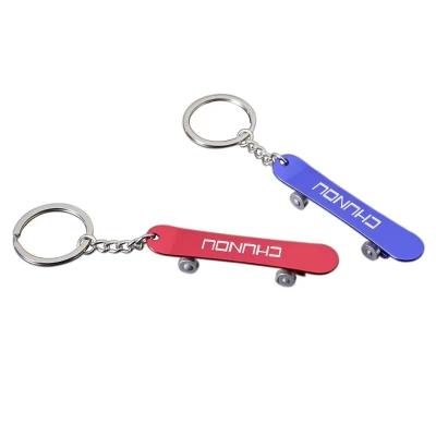 China Mini Skateboard Bottle Opener Custom Hip-hop Street Fingertip Street Metal Gift Creative Pendant Student Multifunctional for sale