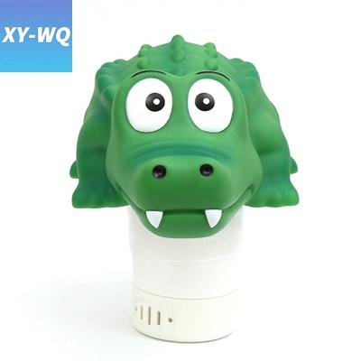 China Hot PVC/ABS/PP XY-WQ Amazon Crocodile Shaped Swimming Pool Floating Chlorine Dispenser for sale