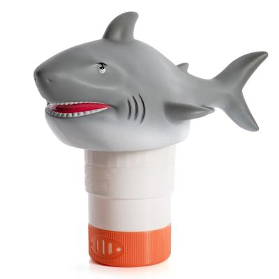 China PVC/ABS/PP XY-WQ Amazon Floating Shark Style Chlorinator Floater Pool Chlorine Dispenser for sale