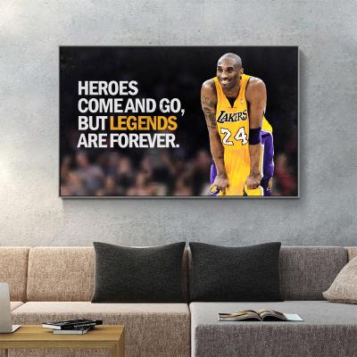 China Modern Custom Motivational Kobe Bryant Quotes Poster Floating View Art Canvas Print for sale