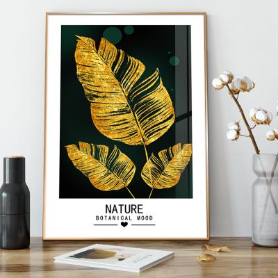 China Modern High Quality Framed Acrylic UV Gold Foil Print Wall Art For Home Decoration for sale