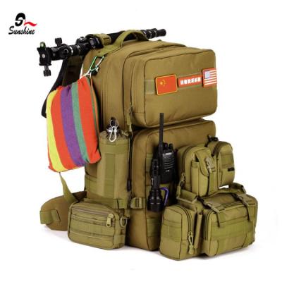 China Large Outdoor Tactical Backpack 55l Waterproof Shoulders Waterproof Tactical Rucksack for sale