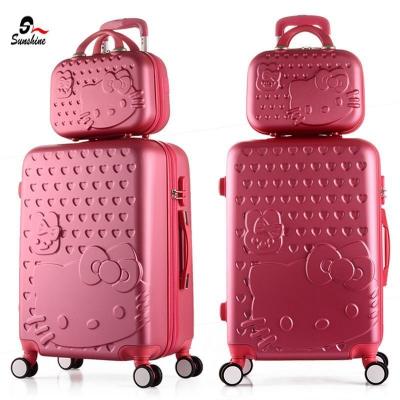 China Cheap Traveling / Business Travel Handbag Lovely Kids Handbag Sets Fashionable Luggage Set For Girls for sale