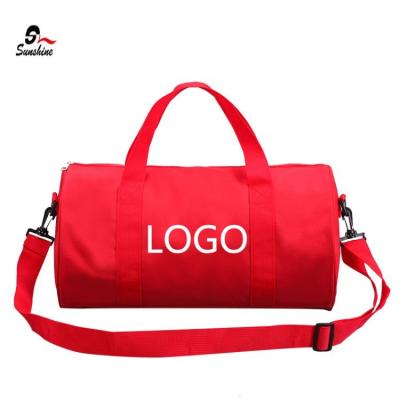 China Custom High Quality Polyester Travel Duffle Mens Womens Lowest Moq Waterproof Durable Gym Eco-Friendly Sports Bag With Shoe Compartment for sale