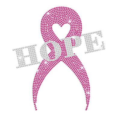 China Custom Flatback Hope Pink Rhinestud Design Personalized DIY Rhinestone Apparel Rhinestone Heat Transfer for sale