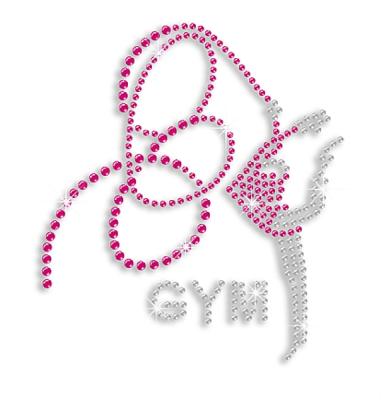 China Beautiful Flatback Gym Move Iron-on Rhinestone Transfer for sale