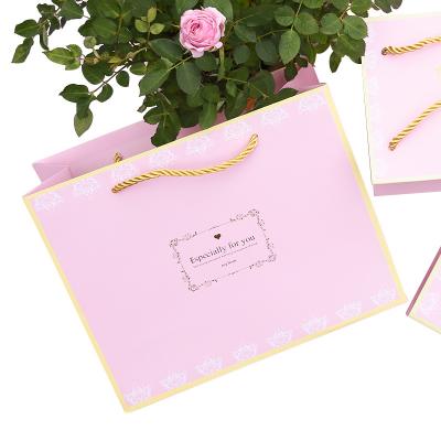 China Luxury Recyclable Custom Wholesale Recyclable Rose Perfume Tote Bag Luxury Tote Bag Shopping Paper Bags for sale