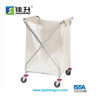 China Tools 05112 X-Shape Trolley Foldable Metal Canvas Laundry Cart for sale