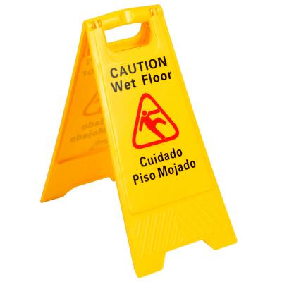 China Yellow Wet Sign A Shape Caution Floor Wet Floor Sign For Commercial Cleaning T201/T206 for sale