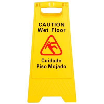 China Safety Precaution Floor Caution Sign Wet English / Spanish 25 Inch For Commercial Cleaning T201 / T206 for sale