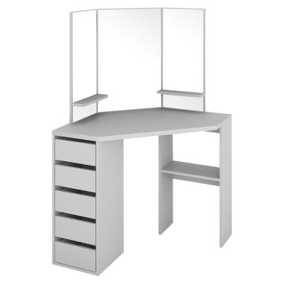 China New Design Modern High Quality Corner Durable Triple Mirror Dressing Table For Bedroom for sale