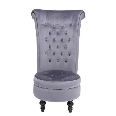 China Widely Used Gray Makeup Stool Simple Modern Special Design Makeup Back Stool High for sale