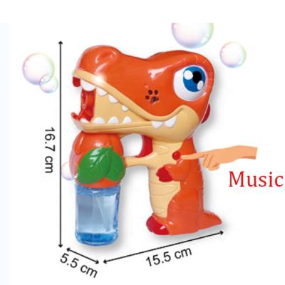 China Plastic Electric Bubble Shooter Snap Gun Blast Blaster Toy Dinosaur Animal with Music for Kids Outdoor Backyard Games for sale