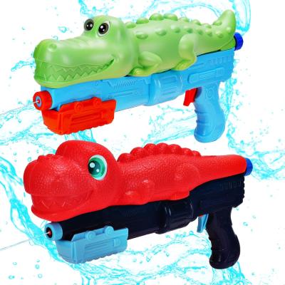 China Shooting Playing Water Spray Games Dinosaur Super Crocodile Cheap Water Soaker Gun Toy 2 Packs For Kids for sale