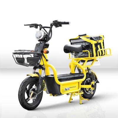 China lithium battery delivery pizza delivery bicycle for 14*2.5 tire take away for sale