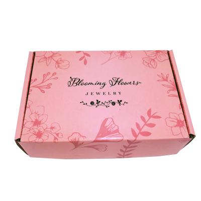 China Recyclable Recyclable Announcement Corrugated Pink Paper Gift Boxes With Your Own Logo for sale