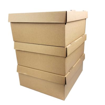 China Custom Recyclable Kraft Paper Shoe Storage Box Recyclable Boxes With Logo Packaging for sale