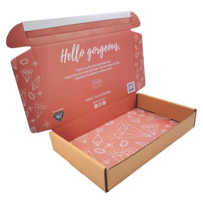 China New Arrival Recyclable Custom Size Corrugated Mailer Box With Teardrop Seal for sale