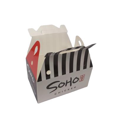 China Recycled Materials Recycled Materials Food Packaging Paper Box Fried Chicken Takeout Box With Logo for sale