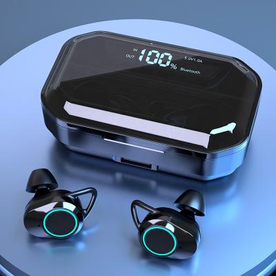 China G02 TWS Logo Custom Headset LED Earbuds Wireless In-Ear Headphones with 3300mah Charging Box Powerbank for sale