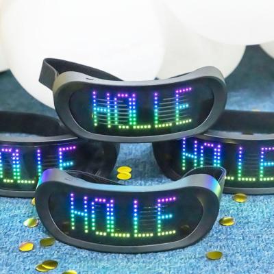 China Halloween Christmas Cosplay Music Parties Amazon Happy New Year 2022 Party Xmas Glasses Customized Party LED Glasses for sale