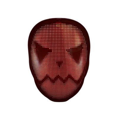 China Halloween Christmas Cosplay Music Parties Halloween Rave Full Color LED Face-Changing Glowing Face Mask Mask for sale