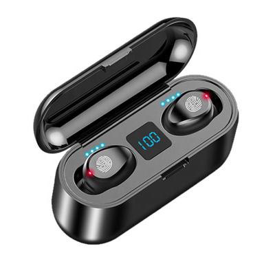 China IPX7 Waterproof Power Bank Charging Case TWS F9 Mini Wireless Headphones Deep Bass Wireless Earbuds Sport for sale