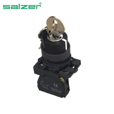 China Salzer SA22-AG21 NO push button selector with 2 key (TUV, CE and CB approved) SA22-AG21 position locked for sale