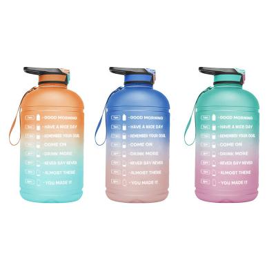 China Hot Creative Viable Two Color Gradient 3.78L Sports Kettle Plastic Gym And 1 Gallon Fitness Kettle Gym SuppliesFor Camping for sale