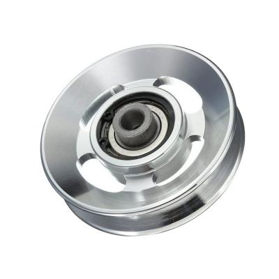 China Chrome wheels, factory wire pulleys for steel cable, stainless steel pulley for CNC machining for sale