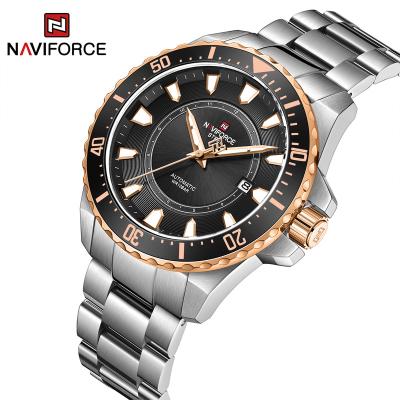 China NAVIFORCE 1004 SRGB Full Calendar Wristwatch Business Japan Steel Automatic Watch For Male Waterproof Brand Logo Mechanical Clock for sale