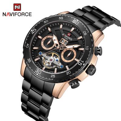 China New Luxury Mens Day/Date NAVIFORCE RGB Mechanical Waterproof Watches 1001 1001 Sports Date Automatic Stainless Steel Wristwatch for sale