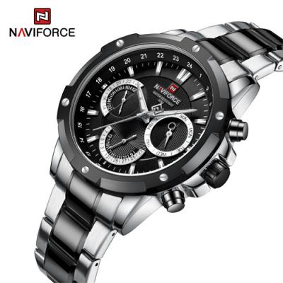 China NAVIFORCE Chronograph Original 9196 SB Luxury Male Sports Class Luminous Clock Mens Business Watches Stainless Steel Quartz Wrist Watch for sale