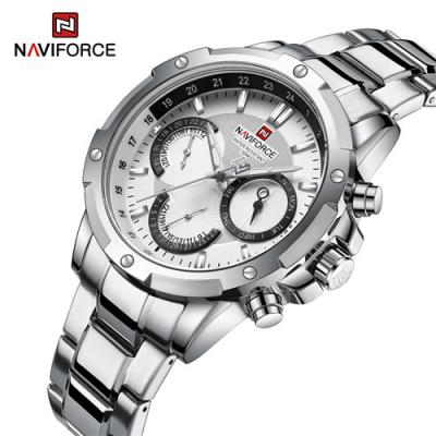 China NAVIFORCE 9196 Chronograph Switch Brand Stainless Steel Luxury Sports Watch Men New Chronograph Wristwatches Fashion Date Casual Quartz Clock for sale