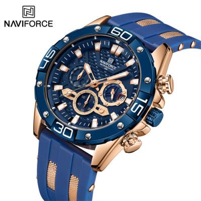 China NAVIFORCE 8019T RGBEBE Chronograph Clock Luminous Military Waterproof Luxury Brand Male Calendar Quartz Watch For Men Business Watches for sale