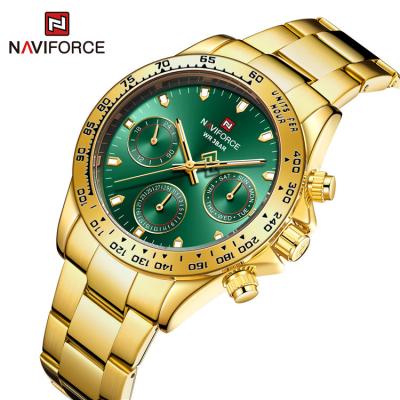 China Male Date NAVIFORCE 9193 Brand Quartz Sports Watches Automatic Stainless Steel Luxury Waterproof Wristwatch For Men Business Clock for sale