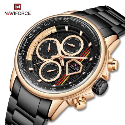 China Date NAVIFORCE 9184 RGB Rose Gold Analog Japan Movement New Design Mens Watches Customized Business Automatic Wristwatch for sale