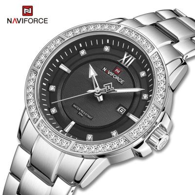 China Day/Date NAVIFORCE 9187 SB Luxury Brand Stainless Steel Men Watch Quartz Wristwatch Custom Logo Watches For Man Waterproof Date Clock OEM for sale