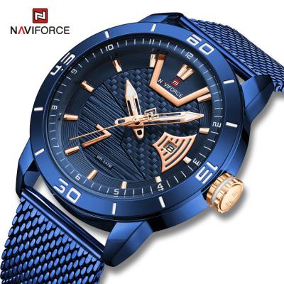 China NAVIFORCE 9155A BEBE Luxury Fashion Sport Mens Auto Date Watches In Blue Wristwatches Quartz Calendar Clock relogio masculino for sale