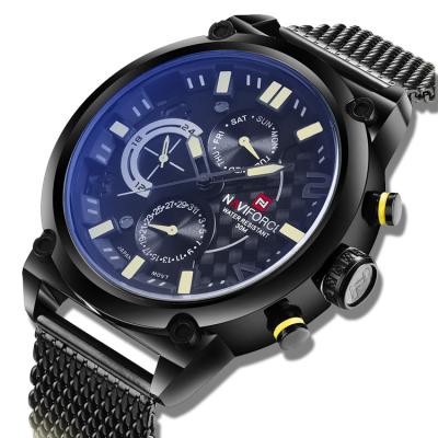 China 2019 luxury hot sale automatic navi force men's quartz sport naviforce 9068 date watches custom logo for sale