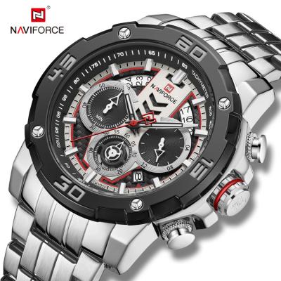 China NAVIFORCE Auto Date Watches For Men 9175 Quartz Sport Wristwatch Luxury Chronograph Function Watches Original Factory Navy Force for sale