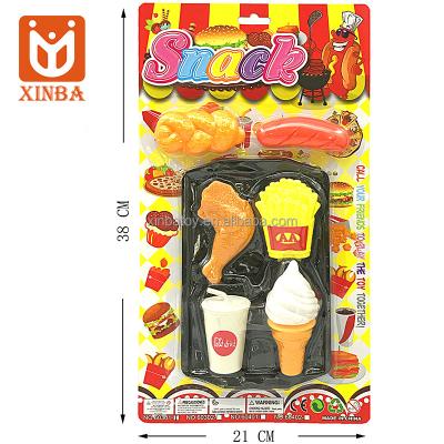 China Plastic 3DPromotion Baby  Fast Food drumsticks Ice Cream Cola Pretend Play Food Happy Kitchen Toys Set Toy for sale