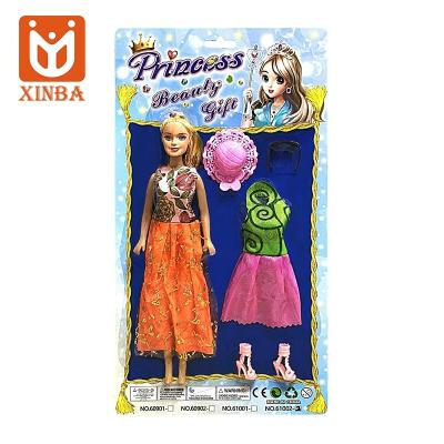 China Mini Toy Hot Selling Plastic Princess Doll Princess Set Children's Doll Dress up Girl Toys for sale