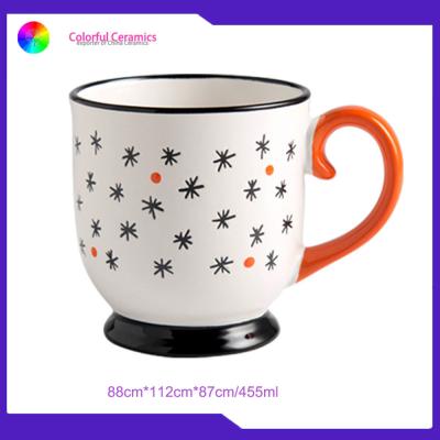 China silkscreen printing cups ceramic mug custom coffee mugs foot cups  кружка для кофе купить for sale