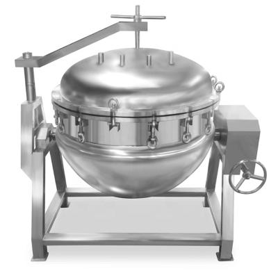 China Hot Selling Commercial Vegetable Processing Plant Quality Stainless Steel 200 Liter Industrial Pressure Cooker On Sale for sale