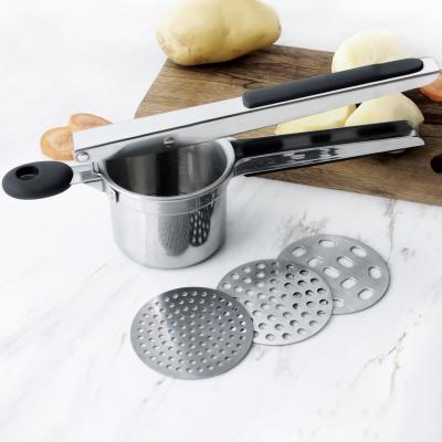 China 2020 Sustainable New Design Kitchen Cooking Instruments Stainless Steel Potato Press Crusher For Kitchen for sale