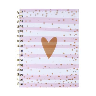 China Promotion HIS C047200067AA Sprial Gold Stamping Paper Office Meetings Exercise A5 Notebook Custom Printed Notebook Accept Customized Logo for sale